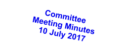 Committee Meeting Minutes 10 July 2017