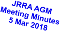 JRRA AGM Meeting Minutes 5 Mar 2018